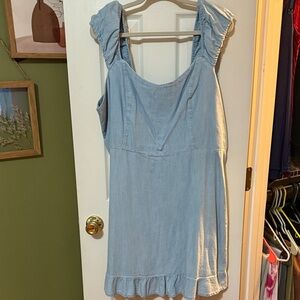 Old Navy Sky Blue Ruffle Mini Dress